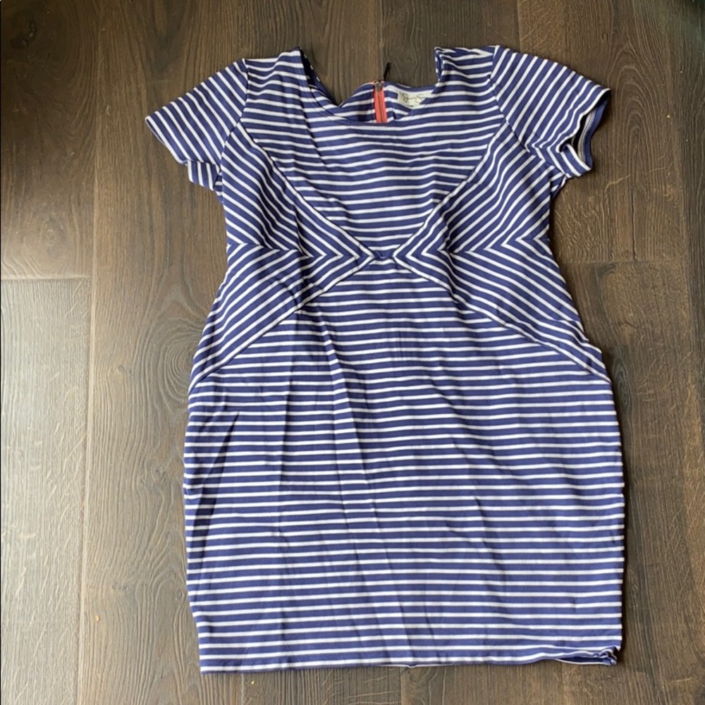 Blue and White striped MATERNITY dress